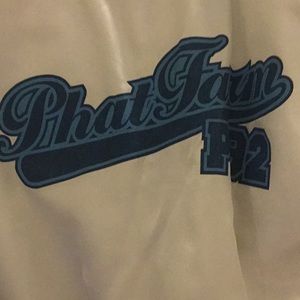 Men’s Carolina Blue leather phat farm jacket